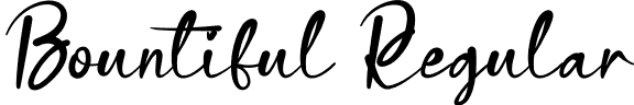 Bountiful Regular font | Bountiful.otf