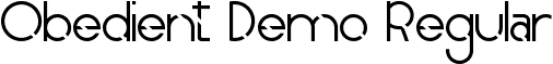 Obedient Demo Regular font | ObedientDemoRegular.ttf