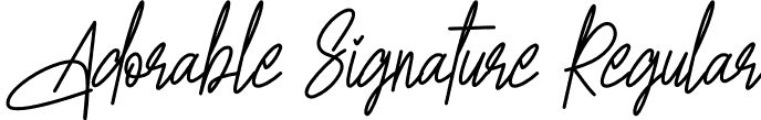 Adorable Signature Regular font | Adorable Signature.otf