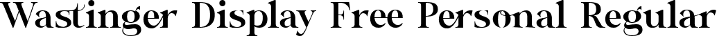 Wastinger Display Free Personal Regular font | WastingerDisplayFreePersonal-MVydr.ttf