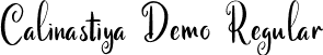 Calinastiya Demo Regular font | Calinastiya demo.ttf