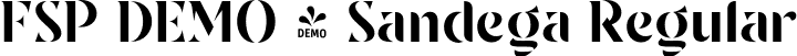 FSP DEMO - Sandega Regular font | DEMO-sandega-regular.otf