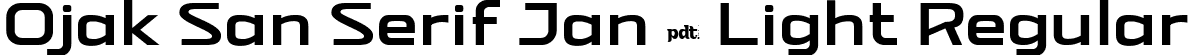 Ojak San Serif Jan 5 Light Regular font | NEBORA-Light.ttf