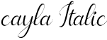 cayla Italic font | cayla italic.otf