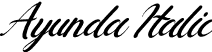 Ayunda Italic font | Ayunda Italic.otf