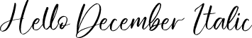 Hello December Italic font | Hello December Italic.otf