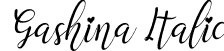 Gashina Italic font | Gashina Italic.otf