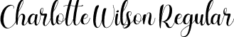 Charlotte Wilson Regular font | Charlotte Wilson.otf