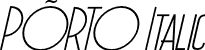 PÕRTO Italic font | PσRTO ITALIC.otf