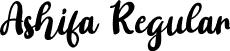 Ashifa Regular font | Ashifa.otf