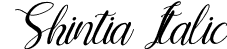 Shintia Italic font | Shintia Italic.otf