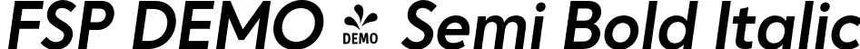 FSP DEMO - Semi Bold Italic font | Fontspring-DEMO-punkto-semibolditalic.otf