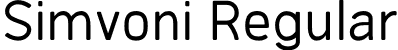 Simvoni Regular font | Simvoni-d9vV6.otf