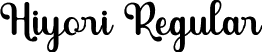 Hiyori Regular font | Hiyori-x3j85.otf