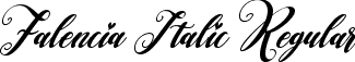 Falencia Italic Regular font | Falencia Italic.otf