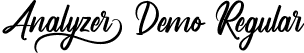 Analyzer Demo Regular font | AnalyzerDemoRegular.ttf