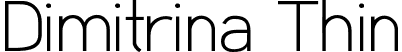 Dimitrina Thin font | dimitrinathin.otf