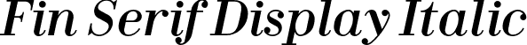 Fin Serif Display Italic font | FinSerifDisplay-Italic.otf