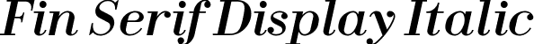 Fin Serif Display Italic font | FinSerifDisplay-Italic.ttf