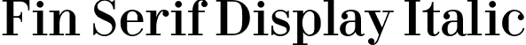 Fin Serif Display Italic font | FinSerifDisplay-Regular.otf