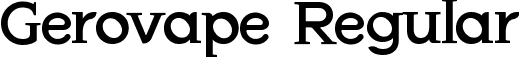 Gerovape Regular font | gerovape.ttf