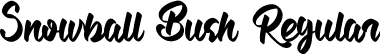 Snowball Bush Regular font | Snowball Bush.otf