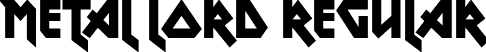 Metal Lord Regular font | metal lord.ttf