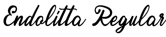 Endolitta Regular font | Endolitta Demo.otf