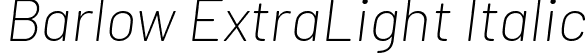 Barlow ExtraLight Italic font | Barlow-ExtraLightItalic.ttf