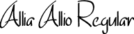 Allia Allio Regular font | AlliaAllio.otf