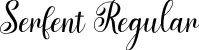 Serfent Regular font | Serfent.ttf