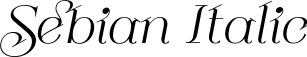 Sebian Italic font | Sebian Italic.ttf