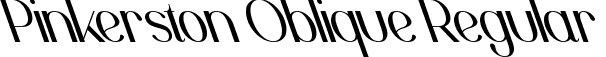 Pinkerston Oblique Regular font | Pinkerston Oblique.otf