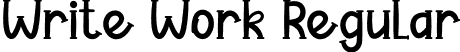 Write Work Regular font | Write-Work.otf