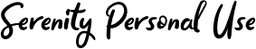 Serenity Personal Use font | Serenity-PersonalUse.otf