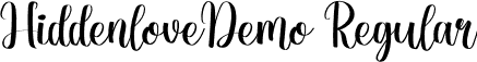 HiddenloveDemo Regular font | hiddenlovedemo.otf