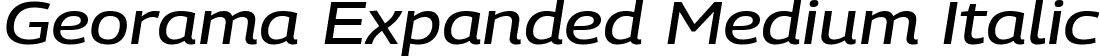 Georama Expanded Medium Italic font | GeoramaExpanded-MediumItalic-2.ttf