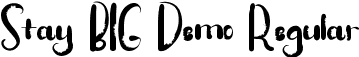 Stay BIG Demo Regular font | StayBIGDemoRegular.ttf