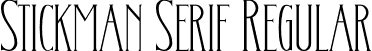 Stickman Serif Regular font | stickman-serif.otf