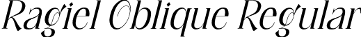 Ragiel Oblique Regular font | Ragiel Oblique.otf