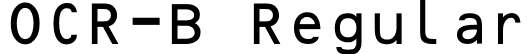 OCR-B Regular font | ocr-b.otf