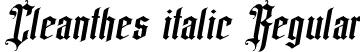 Cleanthes italic Regular font | Cleanthes italic.otf