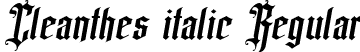 Cleanthes italic Regular font | Cleanthes italic.ttf