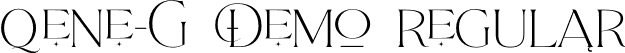 Qene-G Demo Regular font | Qene-G-Demo.otf