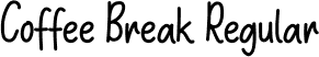 Coffee Break Regular font | Coffee Break.otf