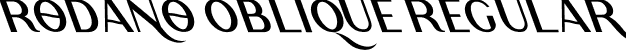 Rodano Oblique Regular font | Rodano Oblique.otf