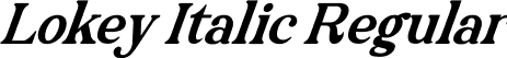 Lokey Italic Regular font | Lokey Italic.otf