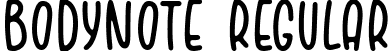 BODYNOTE Regular font | BODYNOTE.ttf