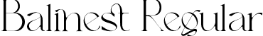 Balinest Regular font | Balinest.ttf