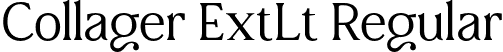 Collager ExtLt Regular font | Collager ExtraLight.otf